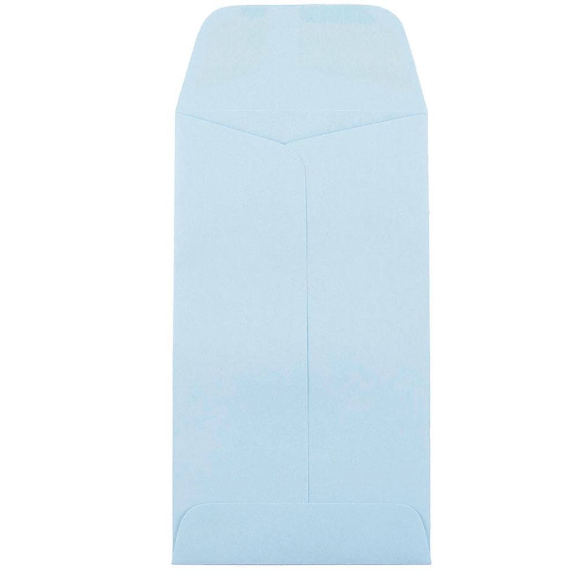 JAM Paper 3.125" x 5.5" Pastel Baby Blue Coin Business Envelopes, 50ct.